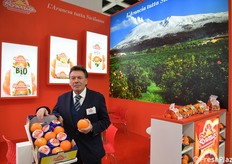 Aurelio Pannitteri, sempre presente a tutte le fiere importanti con la sua arancia Rosaria