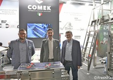 Allo stand di Comek Luca Chizzolini, Massimiliano Piva e