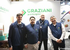 Il team di Graziani Packaging in fiera: Marco Garavini, Marco Montanari, Roberto Graziani e Sergio Magagnini