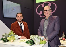 L'azienda Le Masserie di Puglia è specializzata nella produzione di broccolo e sedano. Da sinistra: Sandro e Michele Pazienza.