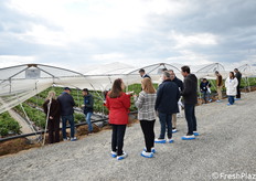 Un momento delle visite in campo.