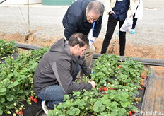Un momento delle visite in campo.