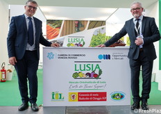 Rossano Fontan, Direttore Mercato di Lusia e Giuseppe Boscolo Palo, responsabile relazioni esterne del Consorzio di tutela del Radicchio di Chioggia Igp.