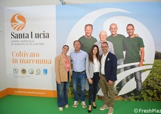 L'azienda Santa Lucia ha partecipato per la prima volta a Macfrut: presenti Luigi Poscia, Bernardino Poscia, Laura Nicolai e Ilaria Ruiu