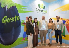 Per GreenSud: Cinzia Rizzo commerciale, Natascia Mangione titolare, Giovanni Cassibba CEO, Sefora La Marca export manager, Angelo La Marca, direzione commerciale
