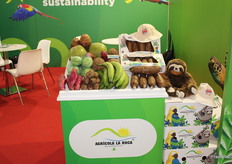 Accanto all'offerta di frutta e verdura del paese, il simbolo nazionale del Costa Rica: il bradipo.