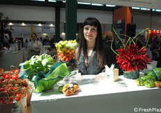 In rappresentanza della Vaccaro Gino, all'interno dello stand collettivo del MOF, Jennifer Vaccaro.