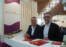 Vincenzo Galatà e Antonio Zangari, in rappresentanza dell'Organizzazione di produttori calabrese Orizzonte.