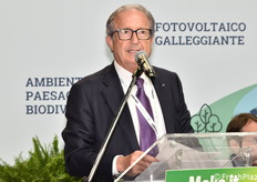 Patrizio Neri, presidente di Macfrut per il primo anno, espone il suo discorso inaugurale e di benvenuto alla fiera.
