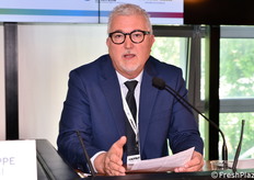 Il direttore di Italia Ortofrutta, Vincenzo Falconi, nel corso della presentazione del progetto "Generazione Ortofrutta".