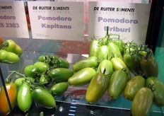 Dettaglio della stand De Ruiter Sementi. Uriburi è il primo ibrido di S. Marzano ad alto contenuto di Licopene, la preziosa sostanza con proprietà anti ossidanti contenuta nel pomodoro.