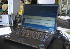 Un particolare della schermata software che consente l'analisi dei dati trasmessi wireless (senza fili) dal NIR Case al computer.