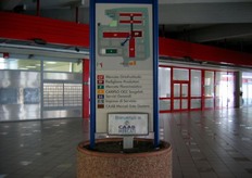 Una vista dell'area interna, con la pianta del CAAB. Questa zona è destinata ad uffici e altri servizi.