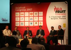 I partecipanti al retail panel dell'Asiafruit Congress 2007.