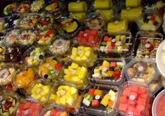 "Accattivante distesa di frutta "da pasticceria", presso lo stand della tedesca Mirontell Fein & Frisch."