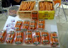 Esposizione di carote presso lo stand della Regione Abruzzo.