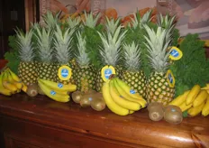 La frutta tropicale, in particolare banane, ananas e kiwi a marchio Chiquita, è stata protagonista di questa singolare serata-spettacolo.