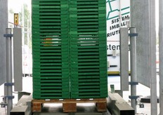 Pallet di cassette CPR pronto per essere caricato nel camion.