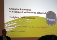 Richter ha illustrato le potenzialita' degli Smoothies a marchio Chiquita in Germania.