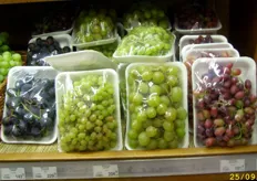 Confezioni di uva.