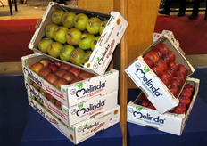 Dettaglio mele a marchio Melinda.