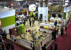 Vista dall'alto dello stand Consorzio Mele Alto Adige.