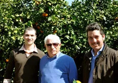 Da sinistra a destra: Gaetano D'Imprima, Giuseppe D'Imprima e Alessandro Scuderi Matarazzo (Presidente Consorzio Arancia Rossa di Sicilia IGP).