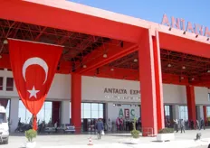 "Macfrut, dal 19 al 21 marzo, scorsi ha organizzato una trasferta in Turchia per partecipare alla fiera "Fresh Antalya". Nella foto, l'ingresso della manifestazione."