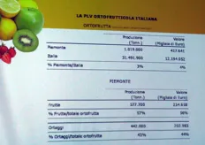 Il peso specifico del Piemonte nella PLV (Produzione Lorda Vendibile) ortofrutticola italiana.