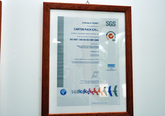 Alcune certificazioni detenute da CartonPack.