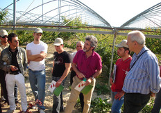 Il Prof. Cristos Xiloyannis dell’Università degli Studi della Basilicata accompagnato alla visita da alcuni suoi studenti.