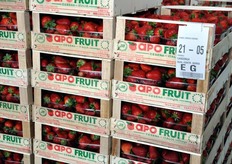 L'etichetta riporta i dati relativi ad: azienda fornitrice, data di conferimento, tipologia di prodotto, qualita' e altri dati utili alla tracciabilita' della merce.