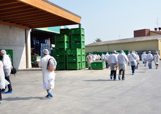 "La visita allo stabilimento ha inizio, dopo "la vestizione" degli ospiti secondo i requisiti igienici richiesti."