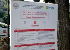 "Si e'svolto a Foggia in data 4 settembre 2009 il Workshop "Ortofrutta di IV gamma: la ricerca incontra l'industria"."