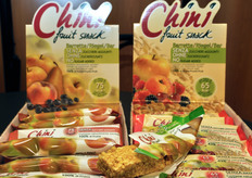 Oltre alle Gellose, l'azienda Chini ha presentato a Macfrut anche le barrette e gli snack a base di mela. La particolarita' di queste barrette e' quella di non utilizzare alcun tipo di addensante o dolcificante e di non impiegare miele o zucchero per mantenere uniti i pezzettini di mela tra loro. La formula per la realizzazione delle barrette e' protetta da brevetto.