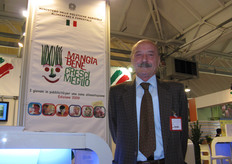 Aldo Tamassia di Fruttunion in visita alla fiera.