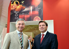 In rappresentanza degli agrumi siciliani, Salvo Laudani (Oranfrizer) e Aurelio Pannitteri (Arancia Rosaria).
