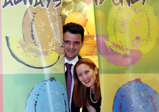 Bruno Francescon e Margherita Avigni presso lo stand della OP Francescon.