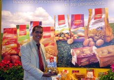 Davide Evangelisti, in rappresentanza dello stand Pizzoli, azienda che detiene il brand Iodi'.