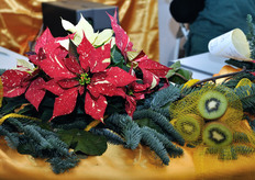 Addobbo natalizio con kiwi.