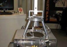 Nel dettaglio vediamo un macchinario Spicchiatore - Detorsolatore.