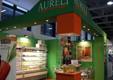 Stand Aureli Mario. L'azienda si propone quale leader a livello Europeo nella coltivazione, lavorazione e trasformazione di carote.