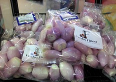 In dettaglio lo scalogno a marchio Fredo's Finest dell'azienda Smit Swifterbant.