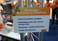 Stand Key Technology (USA). L'azienda progetta, fabbrica e commercializza sistemi di automazione per prodotti alimentari e non solo. Il range di prodotto varia e include anche frutta, ortaggi e patate.