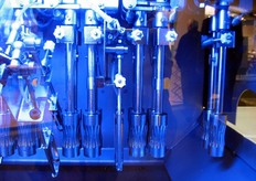 L'ortaggio passa attraverso dei pistoni accanto ai quali sono posizionate delle lame a diverse angolazioni, in modo da pelare tutto l'ortaggio.