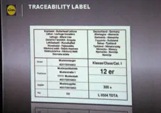 Etichetta della tracciabilita'.
