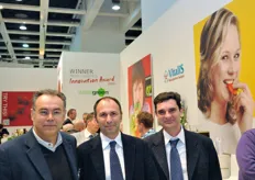 Da sinistra a destra, Giancarlo Colelli (Uni Foggia), Francesco Caponetti (key-account di CFT Spa) e Alberto Veronesi (Enza Zaden Italia).