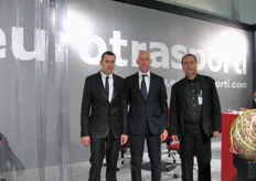 Stand Eurotrasporti. L'azienda partecipa come espositore per la prima volta. Da sinistra a destra: Stefano Mesaroli, Vittorino Mesaroli, Luca Ullrich.