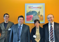 In rappresentanza di OPO Bellaguarda, da sinistra a destra Luca Bozzolini (gestione logistica), Giacomo Scaroni (Presidente), Francesca Incerti (Resp. qualita') e Tiziano Caprioli (Direttore).