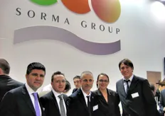 Staff commerciale del Sorma Group. Da sinistra a destra: Franco Locati, Giuseppe Alba, Andrea Casali, Rita Biserni, Francesco Semprini.